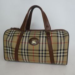 【美品】 Burberrys バーバリー ノバチェック ミニボストン キャンバス