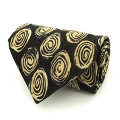 コムサデモードメン ブランド ネクタイ ドット 幾何学模様 シルク イタリア製 メンズ ブラック COMME CA DU MODE 【中古】