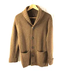 タケオキクチ TAKEO KIKUCHI ジャケット ニット サイドポケット ボタン 長袖 ブラウン 2サイズ 964779