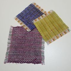 【一点物】裂き織　　敷物　　コースター　花瓶敷　　ハンドメイド