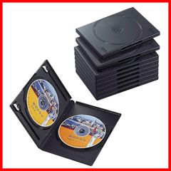 ブラック 10個セット 2枚収納 CCD-DVD06BK 標準サイズ 対応 BD DVD トールケース エレコム