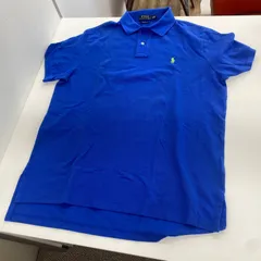 POLO RALPH LAUREN ブルーポロシャツ L　カスタムフィット　管理番号SB472