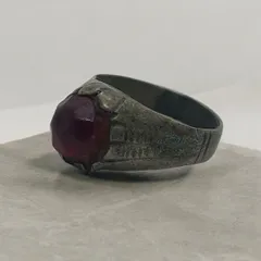 指輪 リング 赤 シンプル 18号 インディアンジュエリー シルバー 70 30 アクセサリー ビンテージ 50s ~ 60s 70s 80s ナバホ族 サントドミンゴ族 天然石 メンズ レディス 一点物 vintage アンティーク   500 p20/