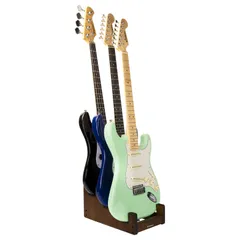 フロントディスプレイ 省スペースフロアギターラック 3本掛け 自宅、スタジオ、ス