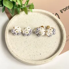 ブーケピアス/イヤリング(ラベンダー)
