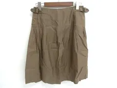 ■美品■ MICHAEL KORS マイケルコース コットン×キュプラ フレアスカート ボトムス 表記サイズ 4 洋服 レディース カーキ系 DJ1724のサムネイル