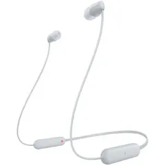 【 新品 未開封 】   ソニー ブルートゥースイヤホン ホワイト [ リモコン・マイク 対応 / 防滴＆ネックバンド / Bluetooth ] WI-C100-WZ 未使用 送料無料