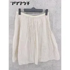 ◇ green label relaxing UNITED ARROWS サイドジップ 膝丈 ギャザー スカート サイズ38 ライトベージュ レディース 【中古】 【1101280000236】