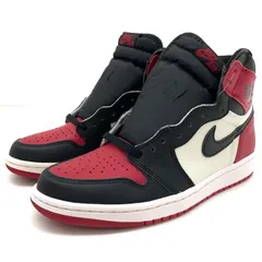 【尾張小牧店】 中古 NIKE | ナイキ スニーカー AIR JORDAN 1 RETRO HIGH OG BRED TOE ブラック×レッド サイズ：26.5cm 【126】