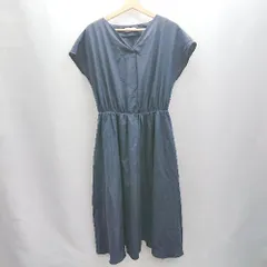 ◇ ⊂ UNITED ARROWS ユナイテッドアローズ 半袖 ロング ワンピース サイズ表記なし ネイビー レディース E  【1503060028957】
