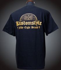kustomstyle×FIFTY EIGHT カスタムスタイル×フィフティーエイト Tシャツ (KSFE003TBK) WHITTIER T-shirt カラー：ブラック 5,500円(内税)