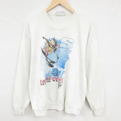 L/古着 リー Lee 長袖 スウェット メンズ 90s スキー クルーネック ベージュ カーキ 24jan23 中古 スエット トレーナー トップス