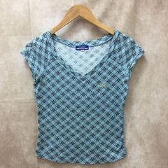 BURBERRY BLUE LABEL  バーバリーブルーレーベル レディース トップス サイズM チェック柄 半袖 シャツ
