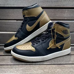 NIKE ナイキ AIR JORDAN1 HIGH RETRO OG ジョーダン1 ハイカット レトロ ブラック＆ゴールド (AJ121)