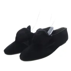 コムデギャルソン COMME des GARCONS パンプス フラット リボンモチーフ スエード 24.5cm ブラック /YO24のサムネイル