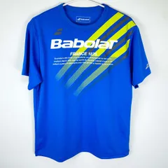 バボラ 半袖 Tシャツ ゲームシャツ L ブルー BABOLAT バドミントンウェア テニス