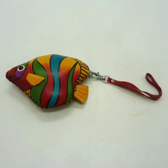 【新品未使用】タイ　革製　おさかな　熱帯魚②　小銭入れ　ストラップ付き　コインケース　アジアン　アジアン雑貨 <32307099>  34