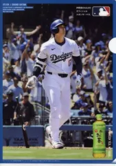 【中古】クリアファイル 大谷翔平(ロサンゼルス・ドジャース)/背景：青・全身 TOKYO SERIES開幕記念オリジナルクリアファイル 「お～いお茶」 購入特典