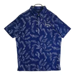 サイズ：L CALLAWAY キャロウェイ  半袖ポロシャツ 総柄 ネイビー系 [240101477396] ゴルフウェア メンズ ストスト