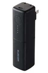 エレコム モバイルバッテリー 5000mAh AC一体型 コンセント 20W USB PD対応 Type-C 1ポート PSE技術基準適合 スイングプラグ ブラック DE-AC08-5000BK [ブラック] [1)単品]