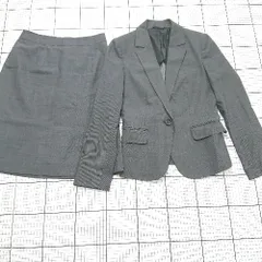 ◇ ⊂ ザスーツカンパニー オフィス ビジネス 膝丈 スカートスーツ サイズXL ダークグレー系 レディース E  【1508250013935】