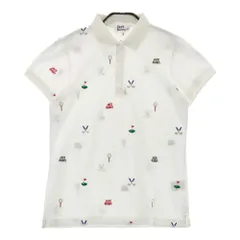 サイズ：2 JACK BUNNY ジャックバニー  半袖ポロシャツ 刺繍総柄 ホワイト系 [240101533868] ゴルフウェア レディース ストスト