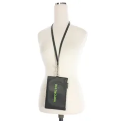 バレンシアガ BALENCIAGA レザー コイン&カードケース  ネックポーチ ブラック 黒 616015 のサムネイル
