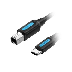 【5本セット】 VENTION USB 2.0 C Male to B Male 2Aケーブル 1m ブラック CQ-8302X5