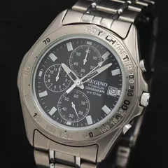 稼働 シチズン レグノ 0510-S028299 クロノグラフ チタニウム デイト QZ ブラック文字盤 メンズ腕時計 TKD 2000000 NSK