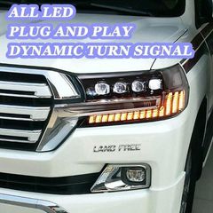 新品送料無料LEDヘッドライト カスタム 高品質 トヨタランドクルーザー2002016-2020 LED DRL ウインカー プロジェクターレンズヘッドライト ヘッドライト