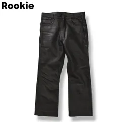 Rookie Leathers ブラックパンチングレザーパンツ LL 2025年最新】rookie レザーパンツの人気アイテム - メルカリ