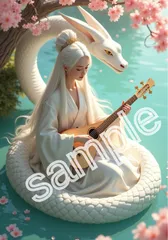 開運！弁財天樣 絵画(トロピカル風) 芸術・芸能・金運アップ