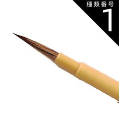 種類1:[1]小（穂丈16ｍｍ×巾1.9ｍｍ） 狸面相 筆 狸毛 陶芸用 全長 約200ｍｍ  陶芸 陶芸教室 面相