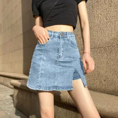 ☆ デニム ☆ Mサイズ ☆ キュロットデニムスカート ボトムス デニムスカート ミニ ミニスカート レディース スカート ミニ丈 デニムミニスカート 台形スカート ショート丈 aライン 台形 ボトムス 春夏 ハイウエスト 無地 カジュアル おしゃれ オシャレ