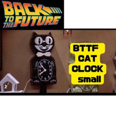 Cat Clock from Doc Brown's house BTTF (small) キャットクロック スモール ドク バックトゥーザ フューチャー　ネコ　時計　小さめ