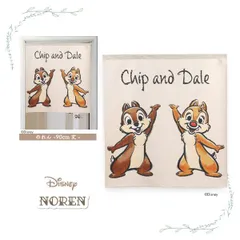 【MINIBOX 暖簾制作工房 正規販売店舗】【匿名配送ネコポス全国送料無料】のれん Disney「スケッチスタイル チップとデール」85×90cm【日本製】ディズニー タペストリー 目隠し 間仕切り 家紋 暖簾