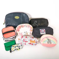 アニエスベー/ロクシタン/エコー/チャムス他 ポーチ 9点セット 未使用有 小物入れ ブランド まとめて 大量 レディース 【中古】