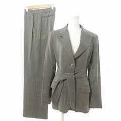 マックスマーラ MAX MARA 白タグ セットアップ パンツ スーツ ウール シルク混 42 グレー系 0909のサムネイル