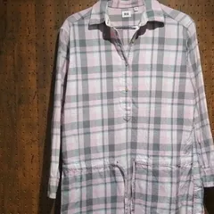 UNIQLO ユニクロ　チェック柄チュニックシャツ　サイズM　232-073529