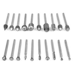 【人気商品】20本セットタングステンバー 3.175mm軸 リューター ビット 超硬バー 高速度鋼製 KIMLONTONロータリーヤスリ 木工彫刻 切削 研磨用 木工ツール
