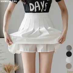 ホワイト低価格実現 インナーパンツ付きスカート フレアミニスカート スカート
