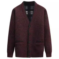 ☆ ボルドー ☆ Lサイズ ☆ ニットカーディガン メンズ ニットカーディガン メンズ 長袖 セーター ニット カーディガン 羽織 羽織り 上着 前開き 厚手 Vネック あったか 暖かい あたたかい 着やすい やわらかい 柔らかい 防寒 シンプル カジュアル