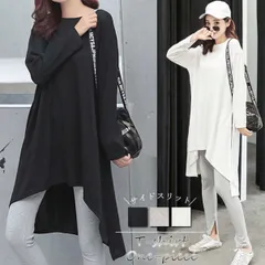 スリットTシャツ カジュアル チュニック 3COLOR