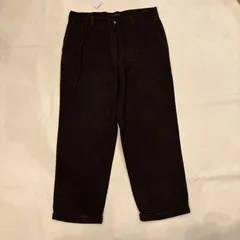 perry ellis　portforio　コーデュロイ　パンツ　ワイド　ツータック　W36　茶色　【P-160】