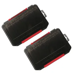 karim 両面 ルアー ワーム ケース タックル 収納 ボックス メタルジグ ショアジギング ソルトライト ジギング 釣り 青物 ブラック 黒 2個 セット (ブラック2個セット) [ブラック2個セット]