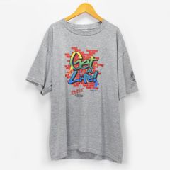 FRUIT OF THE LOOM フルーツオブザルーム Get a Life D.A.R.E. ビンテージ 古着 90's 90年代 1999 ヒューストン警察 Lサイズ グレー