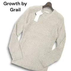 【新品 未使用】 Growth by Grail グロースバイグレイル 秋冬★ リブ編み Vネック スリム 長袖 セーター Sz.LL メンズ