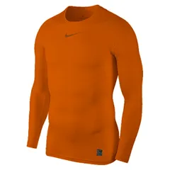 コンプレッション 長袖シャツ メンズ ナイキ NIKE PRO ナイキプロ/スポーツウェア 自宅トレーニング  ランニング   アンダーシャツ インナー クルーネック 機能ウェア 紳士 トップス オレンジ/AO4857-801