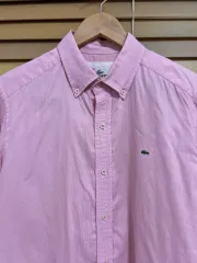 LACOSTE(ラコステ) メンズ ピンク ザンストライプロングスリーブシャツ 40