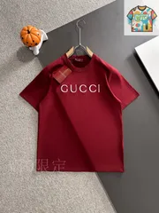 【今日WTO】Gucci 280g 高密度コットン エンブロイダリー T-XH22